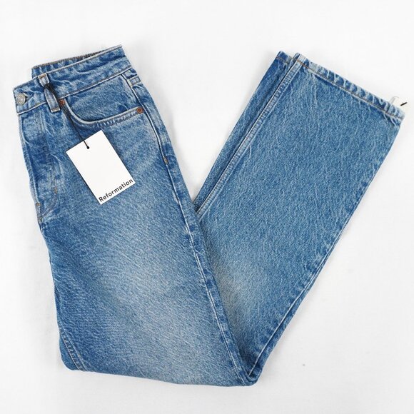 Reformation Cynthia High-Rise Straight Jeans In Colorado - Women's Size 26 NWT - Picture 2 of 11